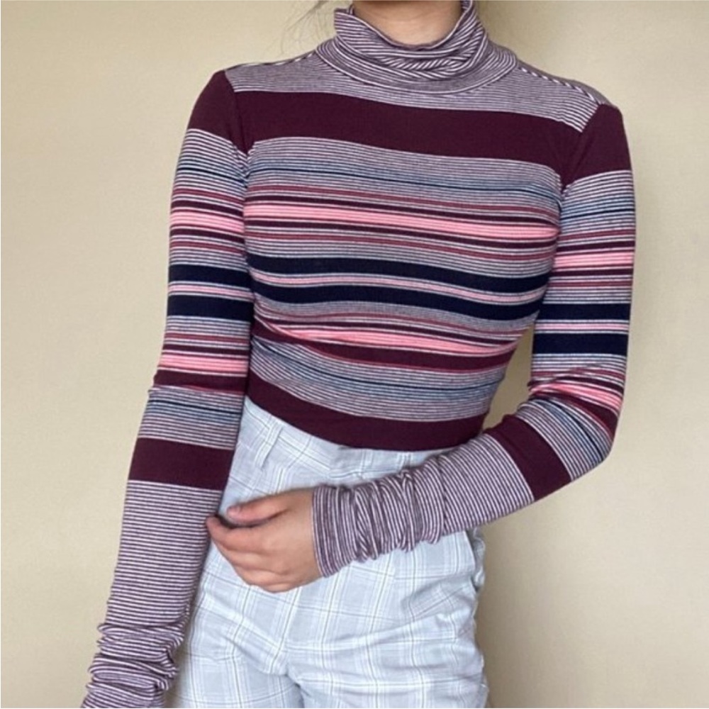 Prince and Fox Striped Turtleneck